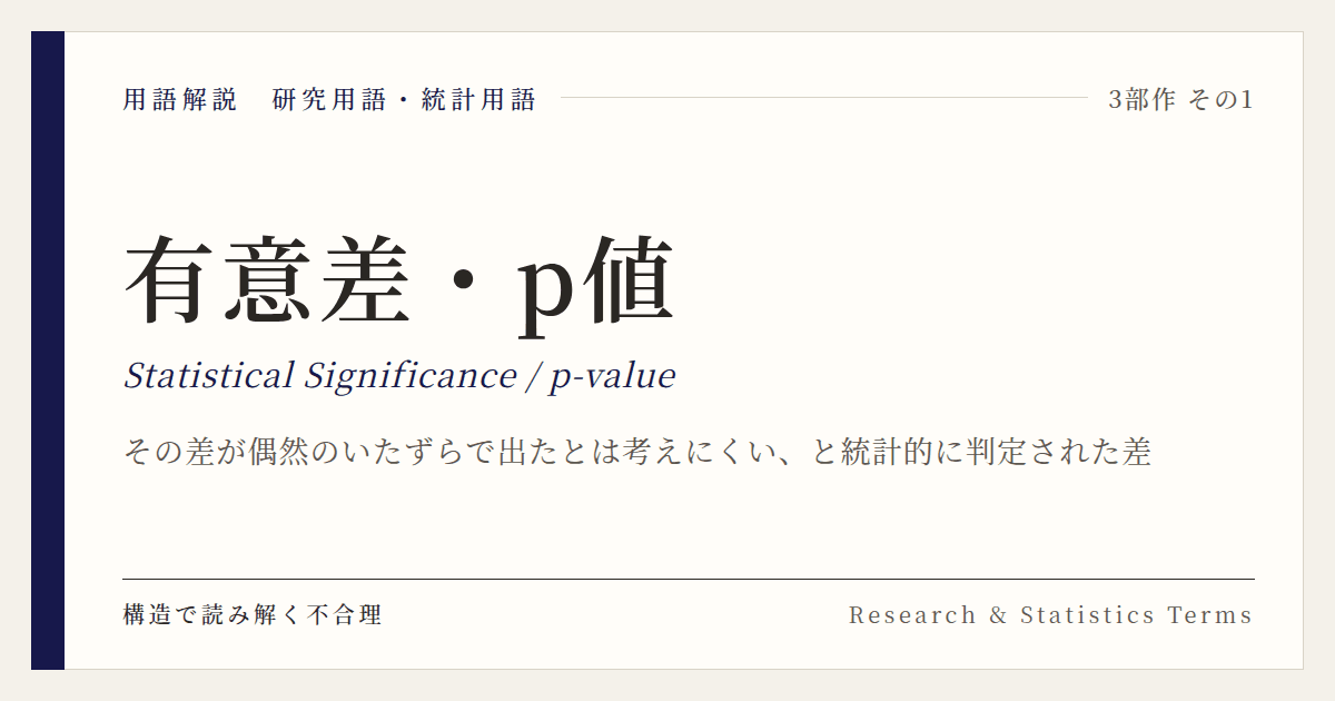 有意差・p値